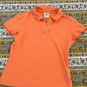 Lacoste Women's Orange Short-Sleeve Polo